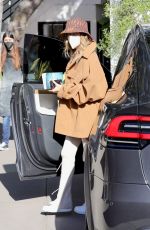 HAILEY BIEBER Arrives at a Hair Salon in Beverly Hills 02/17/2021