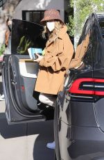 HAILEY BIEBER Arrives at a Hair Salon in Beverly Hills 02/17/2021
