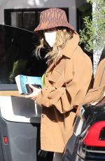 HAILEY BIEBER Arrives at a Hair Salon in Beverly Hills 02/17/2021