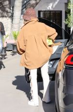 HAILEY BIEBER Arrives at a Hair Salon in Beverly Hills 02/17/2021