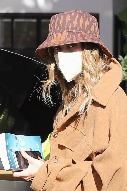 HAILEY BIEBER Arrives at a Hair Salon in Beverly Hills 02/17/2021