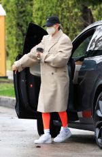 HAILEY BIEBER Arrives at Morning Workout Session in West Hollywood 02/01/2021