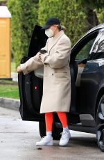 HAILEY BIEBER Arrives at Morning Workout Session in West Hollywood 02/01/2021