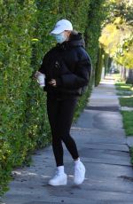 HAILEY BIEBER Leaves Morning Pilates Class in West Hollywood 02/12/2021