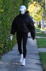 HAILEY BIEBER Leaves Morning Pilates Class in West Hollywood 02/12/2021