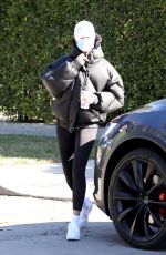 HAILEY BIEBER Leaves Morning Pilates Class in West Hollywood 02/12/2021