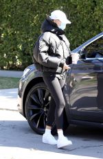 HAILEY BIEBER Leaves Morning Pilates Class in West Hollywood 02/12/2021