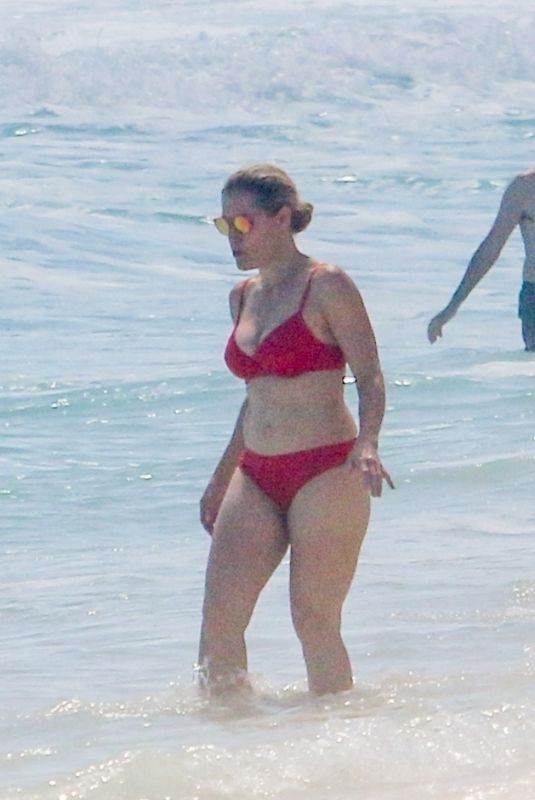 HEIDI CRUZ in a Red Bikini at a Beach in Cancun 02/19/2021