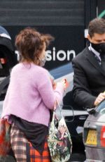 HELENA BONHAM CARTER Arrives at a Studio in London 02/04/2021