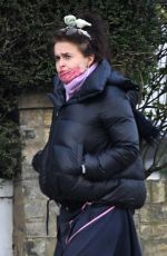 HELENA BONHAM CARTER Out and About in London 02/18/2021