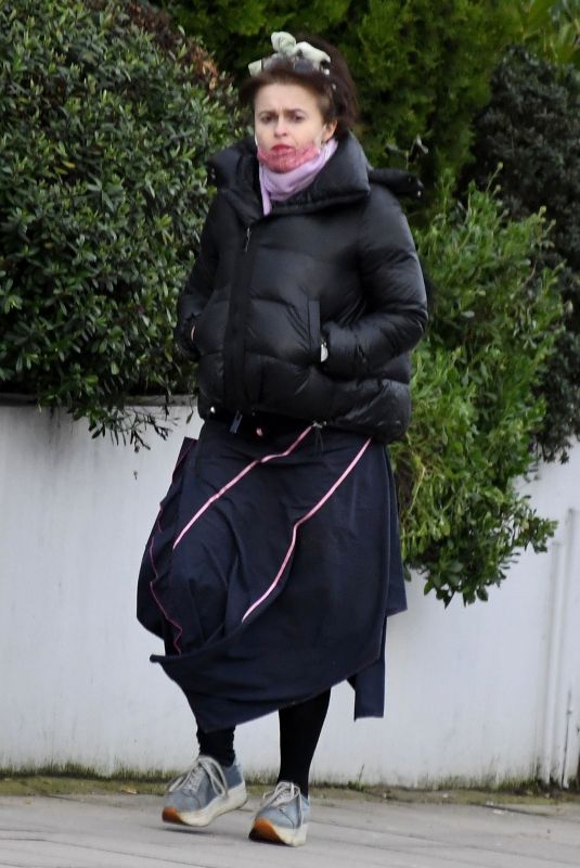 HELENA BONHAM CARTER Out and About in London 02/18/2021