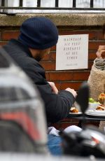 HELENA CHRISTENSEN on a Brunch Date on Valentine