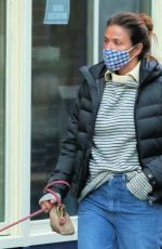 HELENA CHRISTENSEN Out with Her Dog Kuma in New York 02/16/2021