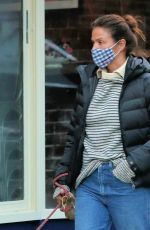 HELENA CHRISTENSEN Out with Her Dog Kuma in New York 02/16/2021