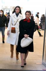 HILARY DUFF and SUTTON FOSTER on the Set of Younger in New York 02/08/2021