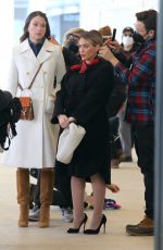 HILARY DUFF and SUTTON FOSTER on the Set of Younger in New York 02/08/2021