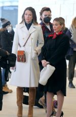 HILARY DUFF and SUTTON FOSTER on the Set of Younger in New York 02/08/2021