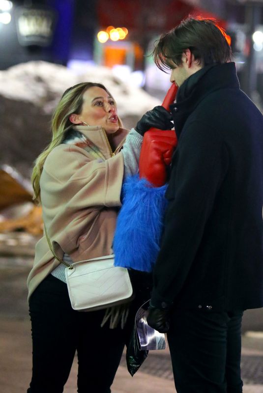 HILARY DUFF on the Set of Younger in New York 02/11/2021