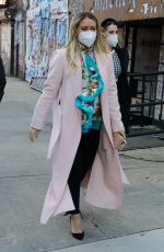HILARY DUFF on the Set of Younger in New York 02/12/2021
