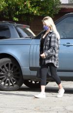 HOLLY MADISON Arrives at a Office in Los Angeles 02/02/2021