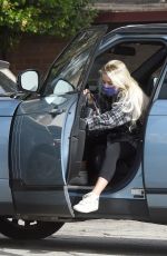 HOLLY MADISON Arrives at a Office in Los Angeles 02/02/2021