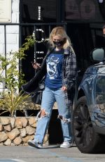 HOLLY MADISON at a Car Repair Shop in Los Angeles 02/26/2021