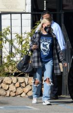 HOLLY MADISON at a Car Repair Shop in Los Angeles 02/26/2021