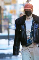 HUNTER SCHAFER Arrives at Her Hotel in New York 02/04/2021