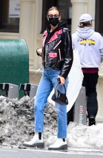 IRINA SHAYK Out in New York 02/16/2021