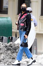 IRINA SHAYK Out in New York 02/16/2021