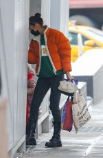 IRINA SHAYK Out Shopping in New York 02/11/2021