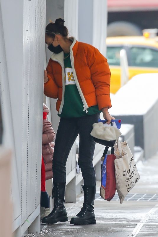 IRINA SHAYK Out Shopping in New York 02/11/2021