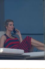 IVANKA TRUMP on Her Balcony in Miami 02/08/2021