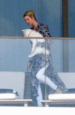 IVANKA TRUMP on the Balcony of Her Apartment in Miami 02/12/2021