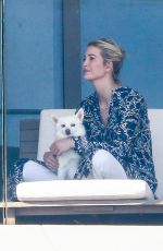 IVANKA TRUMP on the Balcony of Her Apartment in Miami 02/12/2021