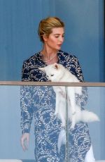 IVANKA TRUMP on the Balcony of Her Apartment in Miami 02/12/2021