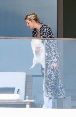 IVANKA TRUMP on the Balcony of Her Apartment in Miami 02/12/2021