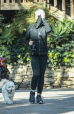 JAMIE LEE CURTIS Out with Her Dog in Santa Monica 02/07/2021