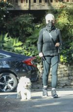 JAMIE LEE CURTIS Out with Her Dog in Santa Monica 02/07/2021