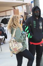JENA FRUMES and Jason Derulo at iHop in Los Angeles 02/15/2021