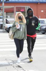 JENA FRUMES and Jason Derulo at iHop in Los Angeles 02/15/2021