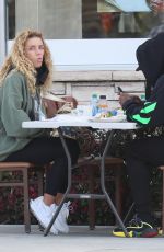JENA FRUMES and Jason Derulo at iHop in Los Angeles 02/15/2021