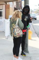JENA FRUMES and Jason Derulo at iHop in Los Angeles 02/15/2021