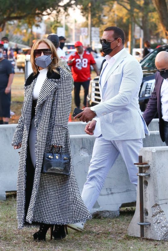 JENNIFER LOPEZ and Alex Rodriguez Arrives at Super Bowl LV in Tampa 02/07/2021