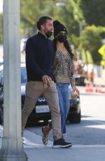 JORDANA BREWSTER and Mason Morfit at Caffe Luxxe in Brentwood 02/25/2021