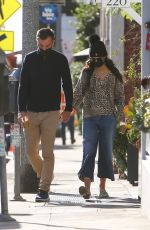 JORDANA BREWSTER and Mason Morfit at Caffe Luxxe in Brentwood 02/25/2021