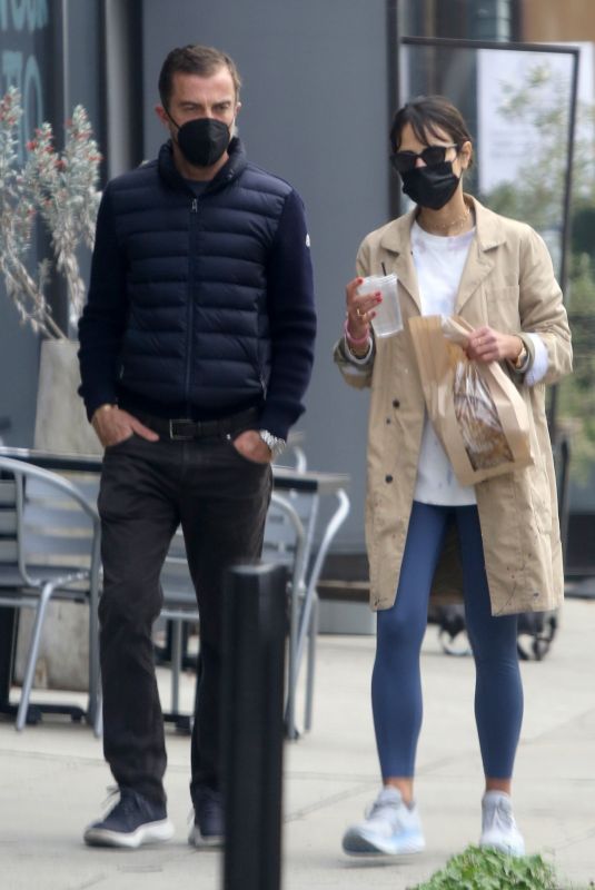 JORDANA BREWSTER and Mason Morfit at Milo and Olive in Brentwood 02/19/2021