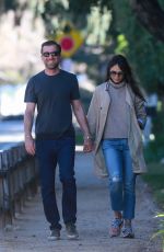 JORDANA BREWSTER and Mason Morfit Out for Morning Walk in Brentwood 02/05/2021