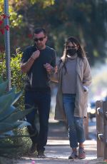 JORDANA BREWSTER and Mason Morfit Out for Morning Walk in Brentwood 02/05/2021