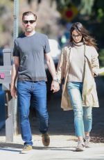 JORDANA BREWSTER and Mason Morfit Out for Morning Walk in Brentwood 02/05/2021